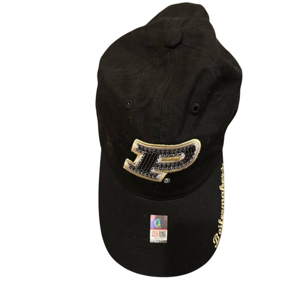 Black Purdue Cap with Embroidered Logo